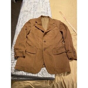 Vintage Corduroy Camel Tan Two Button Blazer Jacket Unmarked No Tags